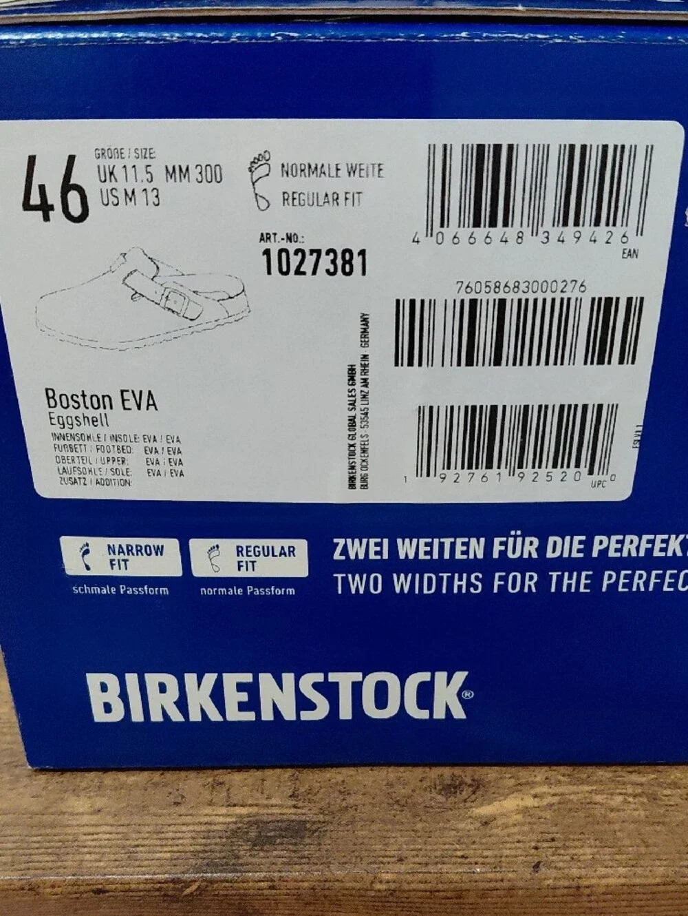 Birkenstock Boston Eva Mules. Mens Size 13 R. Color Eggshell. Lightly Used.